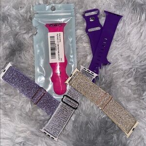 NEW Apple Watch bands 42/44/45mm - 5 Bands - Pink Purple Shimmer